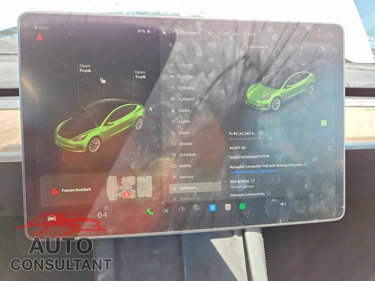 TESLA MODEL 3 2021 - 5YJ3E1EA3MF017775
