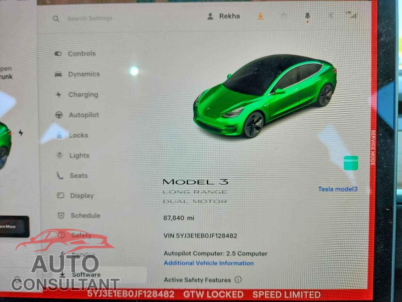 TESLA MODEL 3 2018 - 5YJ3E1EB0JF128482