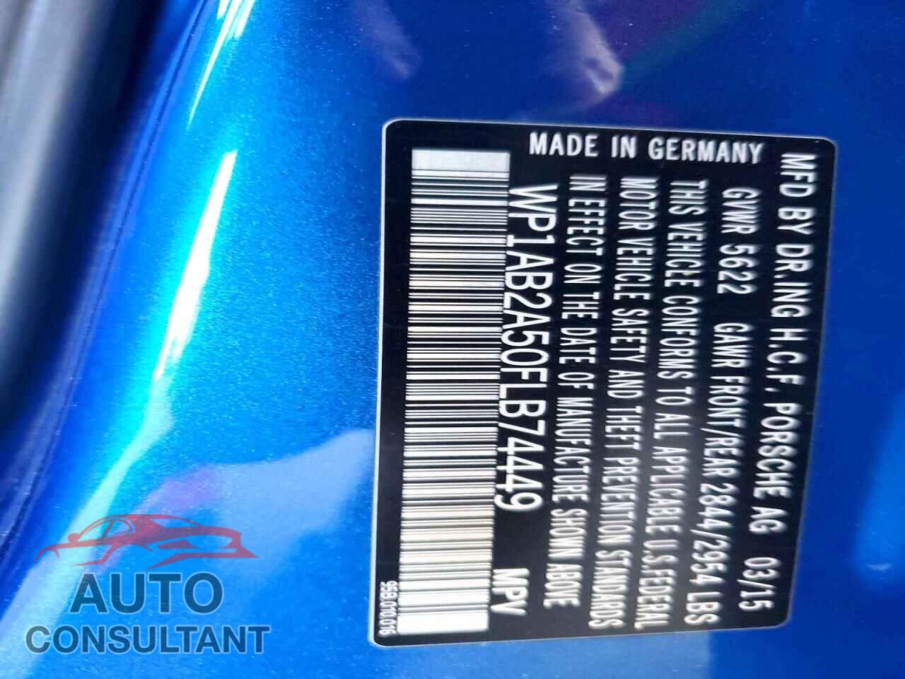 PORSCHE MACAN 2015 - WP1AB2A50FLB74449