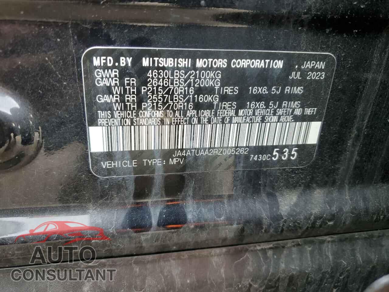 MITSUBISHI ECLIPSE 2024 - JA4ATUAA2RZ005262