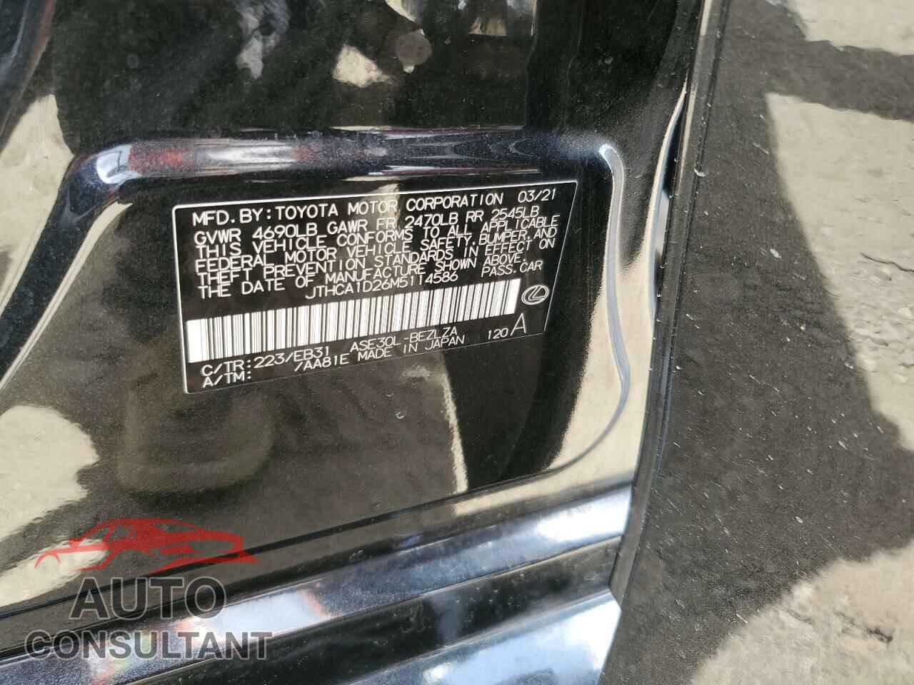 LEXUS IS 2021 - JTHCA1D26M5114586