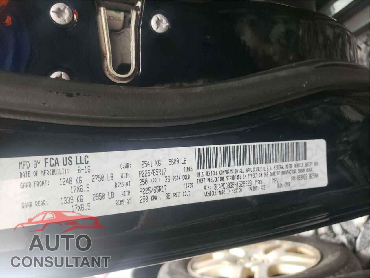 DODGE JOURNEY 2017 - 3C4PDDBG9HT525223