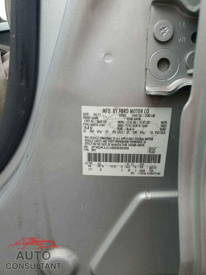 FORD EDGE 2011 - 2FMDK3JC3BBB28266