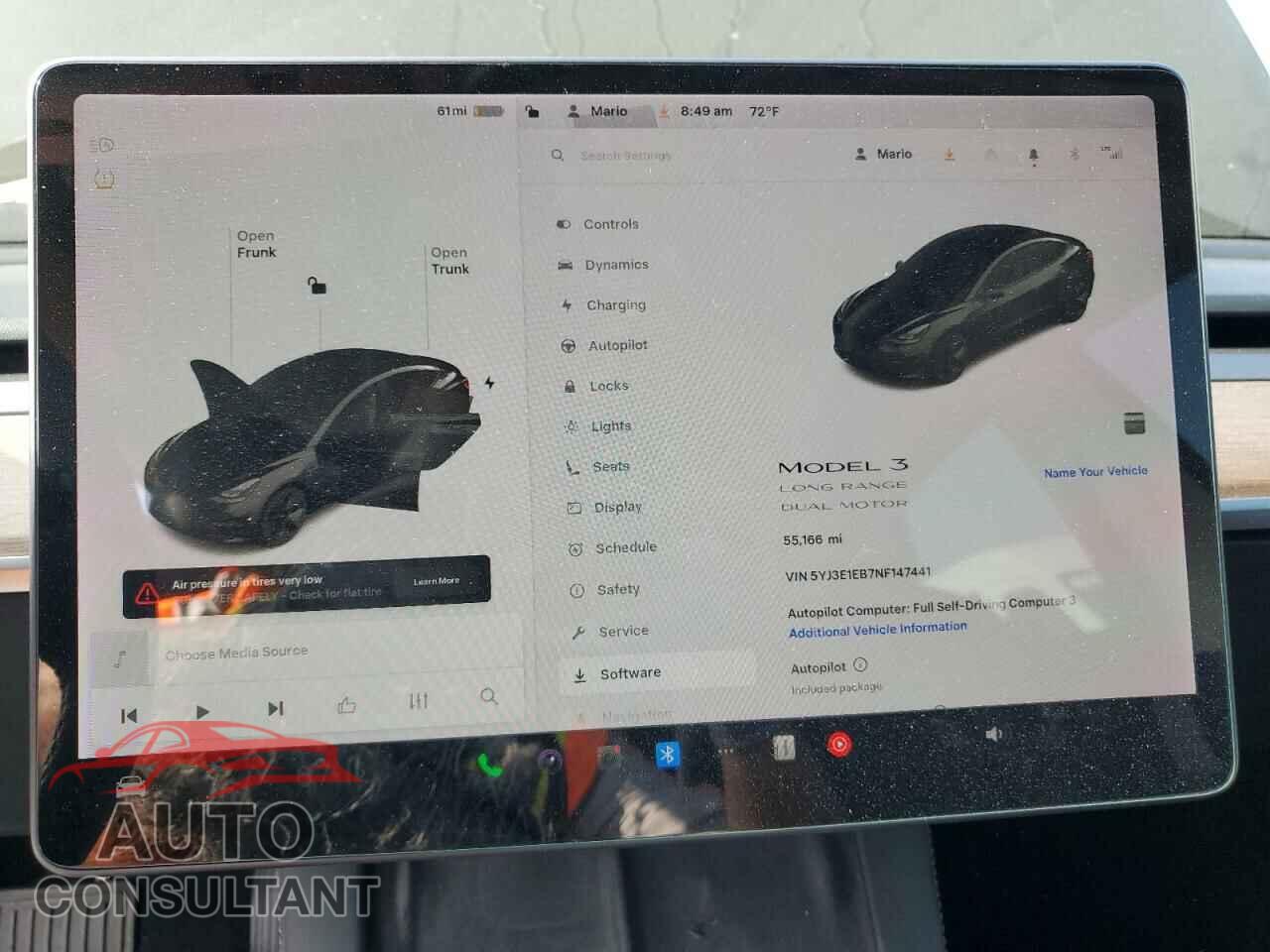 TESLA MODEL 3 2022 - 5YJ3E1EB7NF147441