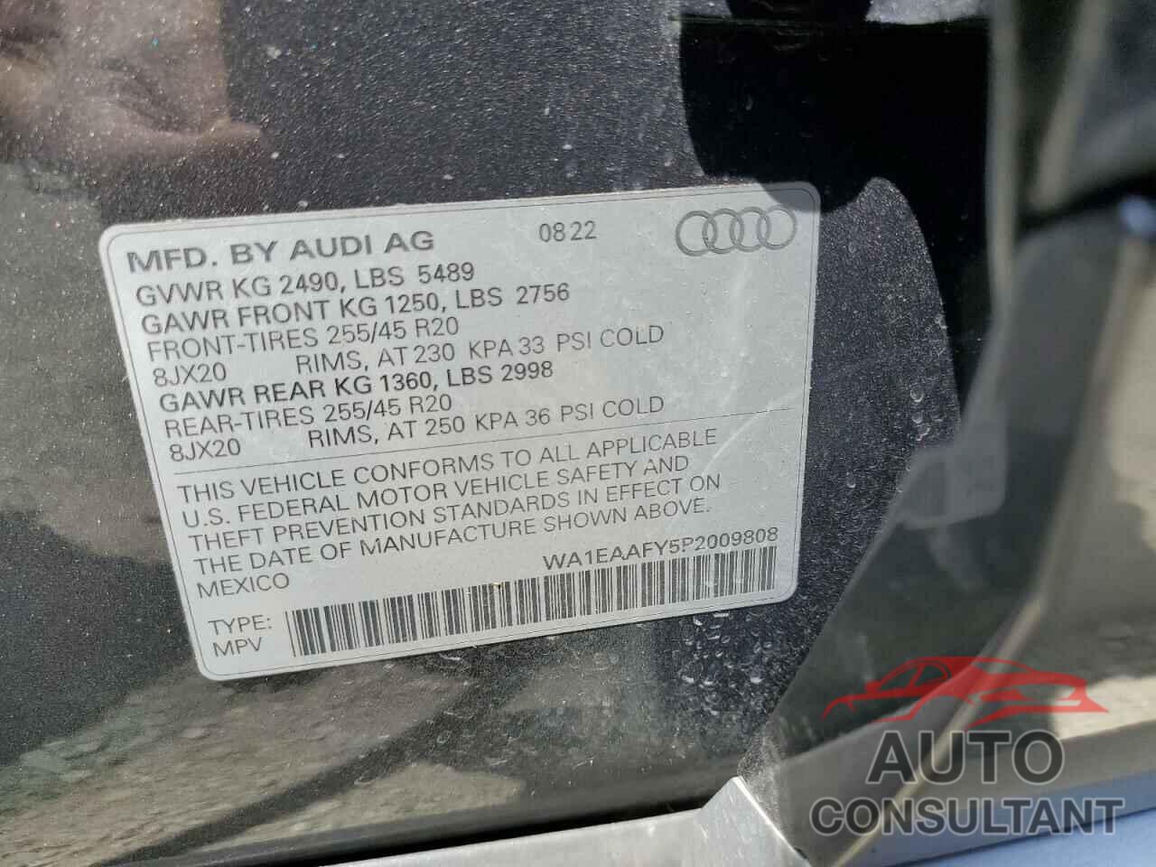 AUDI Q5 2023 - WA1EAAFY5P2009808