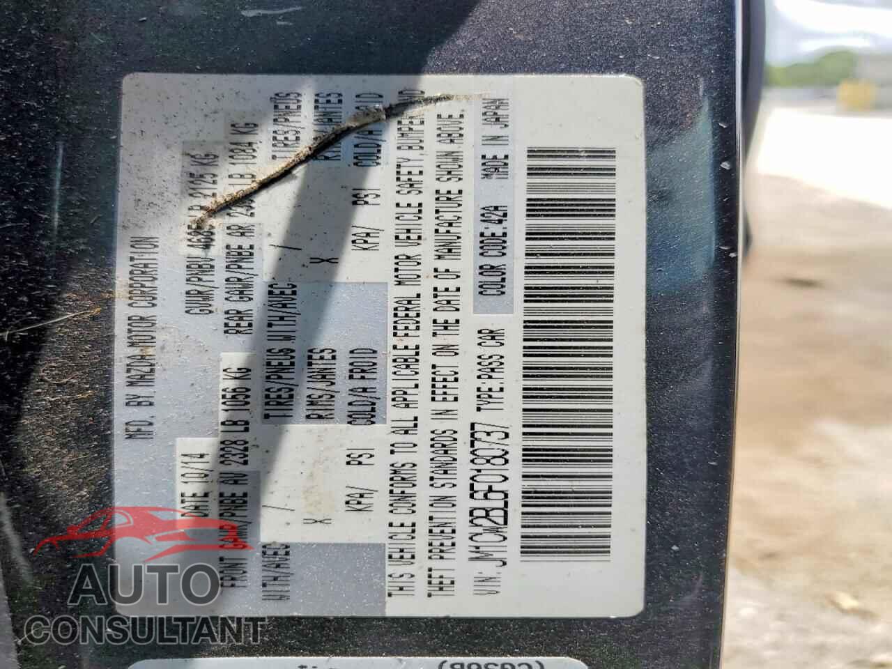 MAZDA 5 2015 - JM1CW2BL6F0180737
