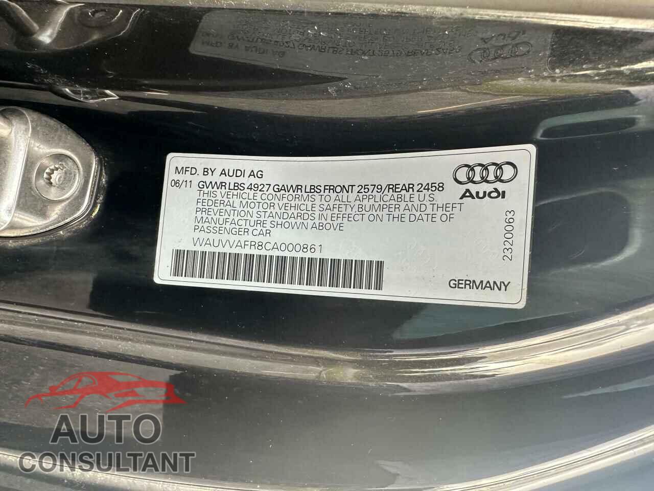 AUDI S5/RS5 2012 - WAUVVAFR8CA000861