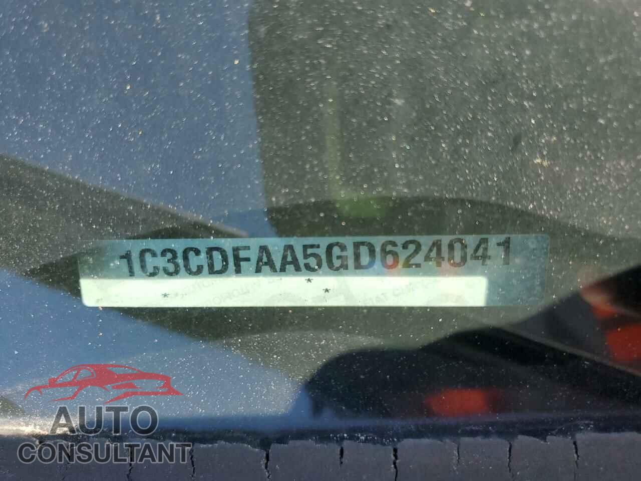 DODGE DART 2016 - 1C3CDFAA5GD624041