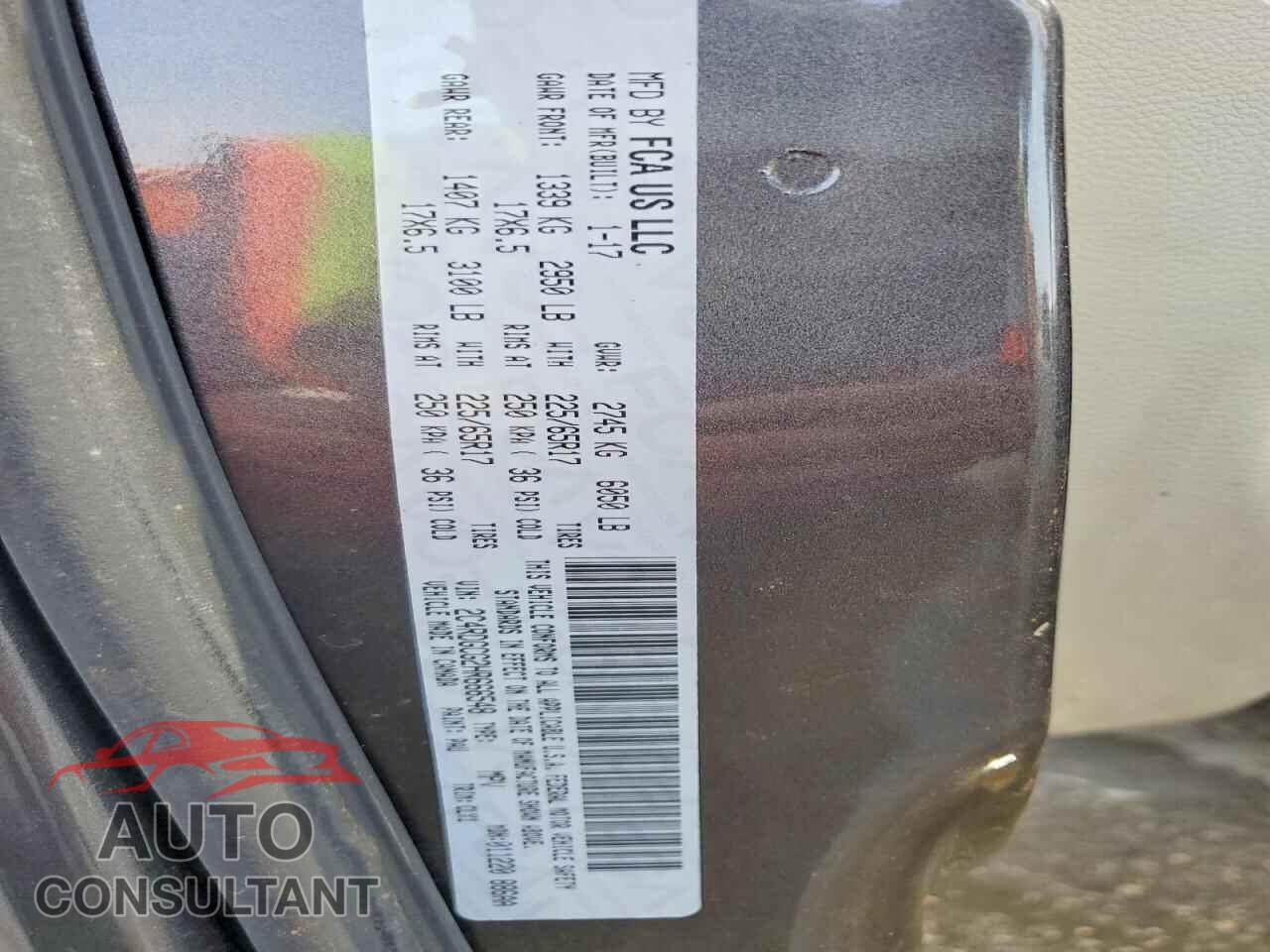 DODGE CARAVAN 2017 - 2C4RDGCG2HR666548