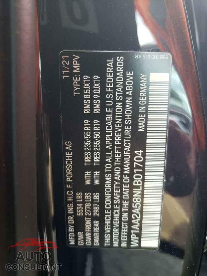PORSCHE MACAN 2022 - WP1AA2A58NLB01704