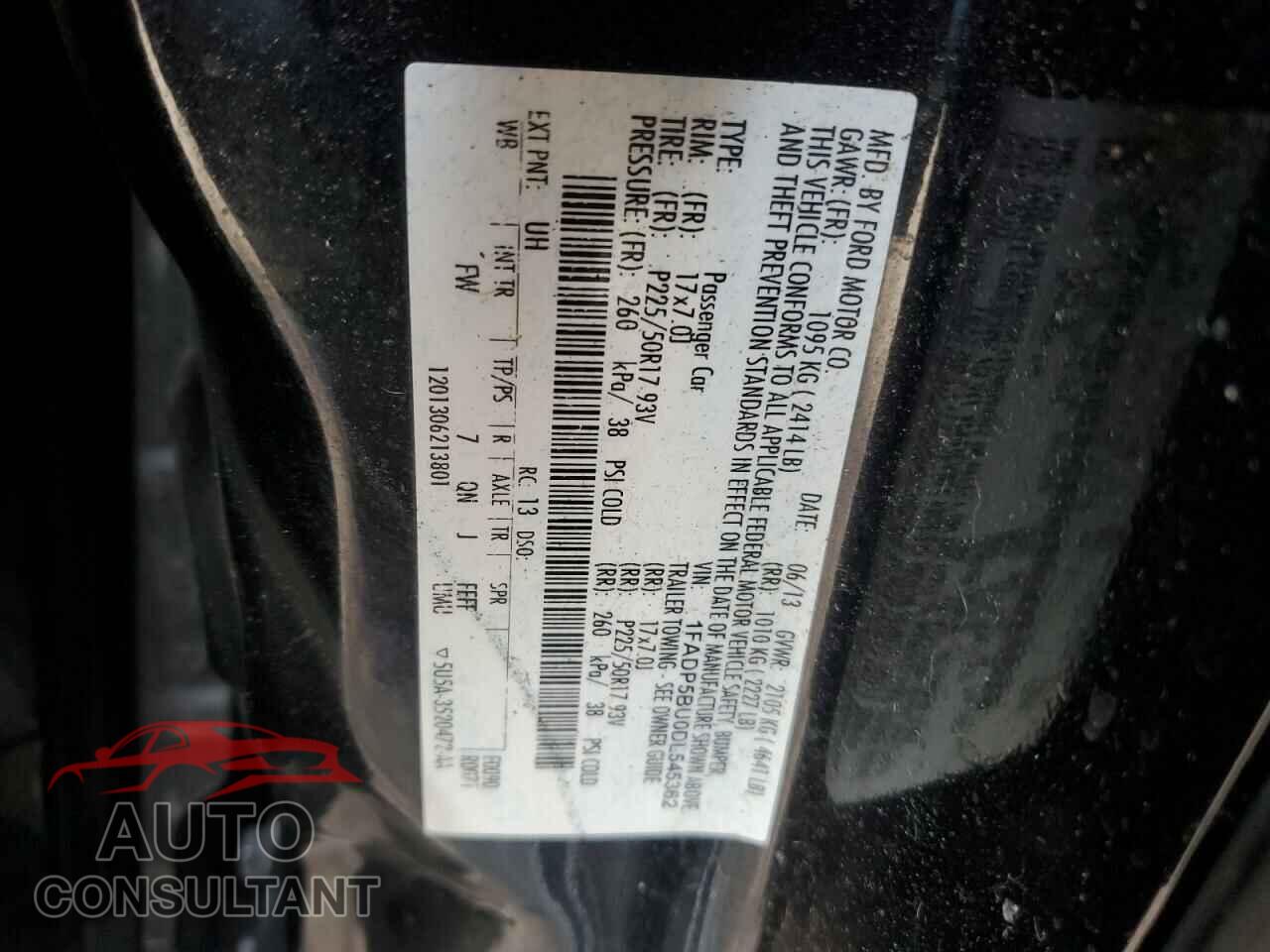 FORD CMAX 2013 - 1FADP5BU0DL545362