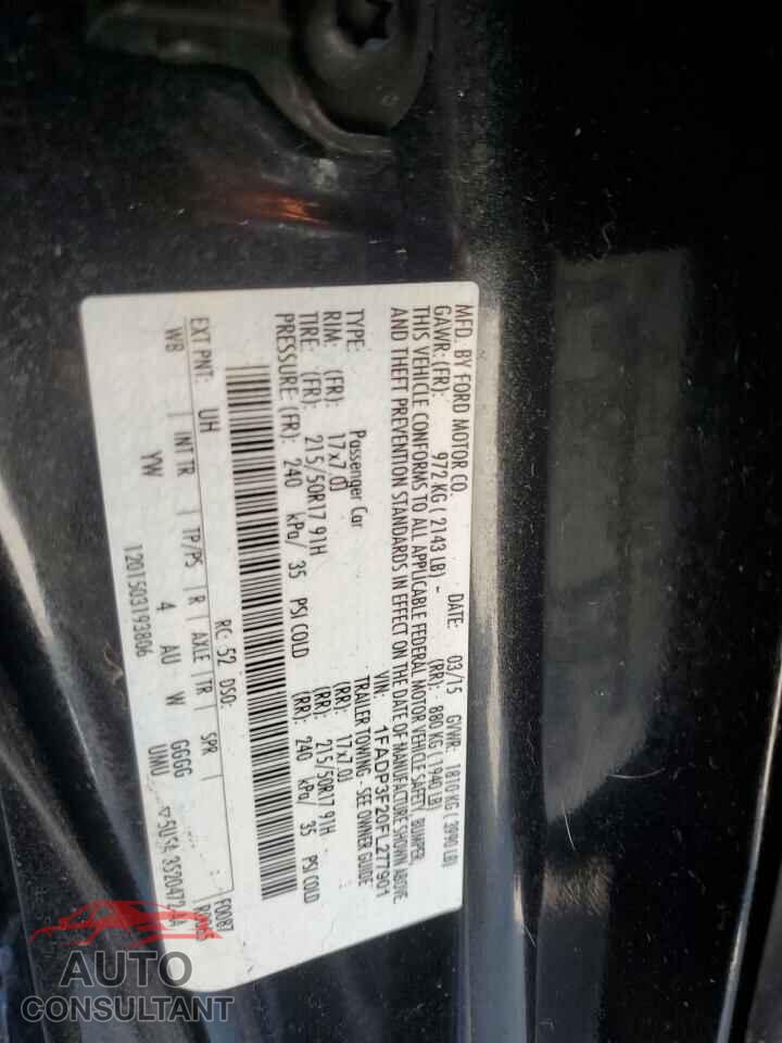 FORD FOCUS 2015 - 1FADP3F20FL277901