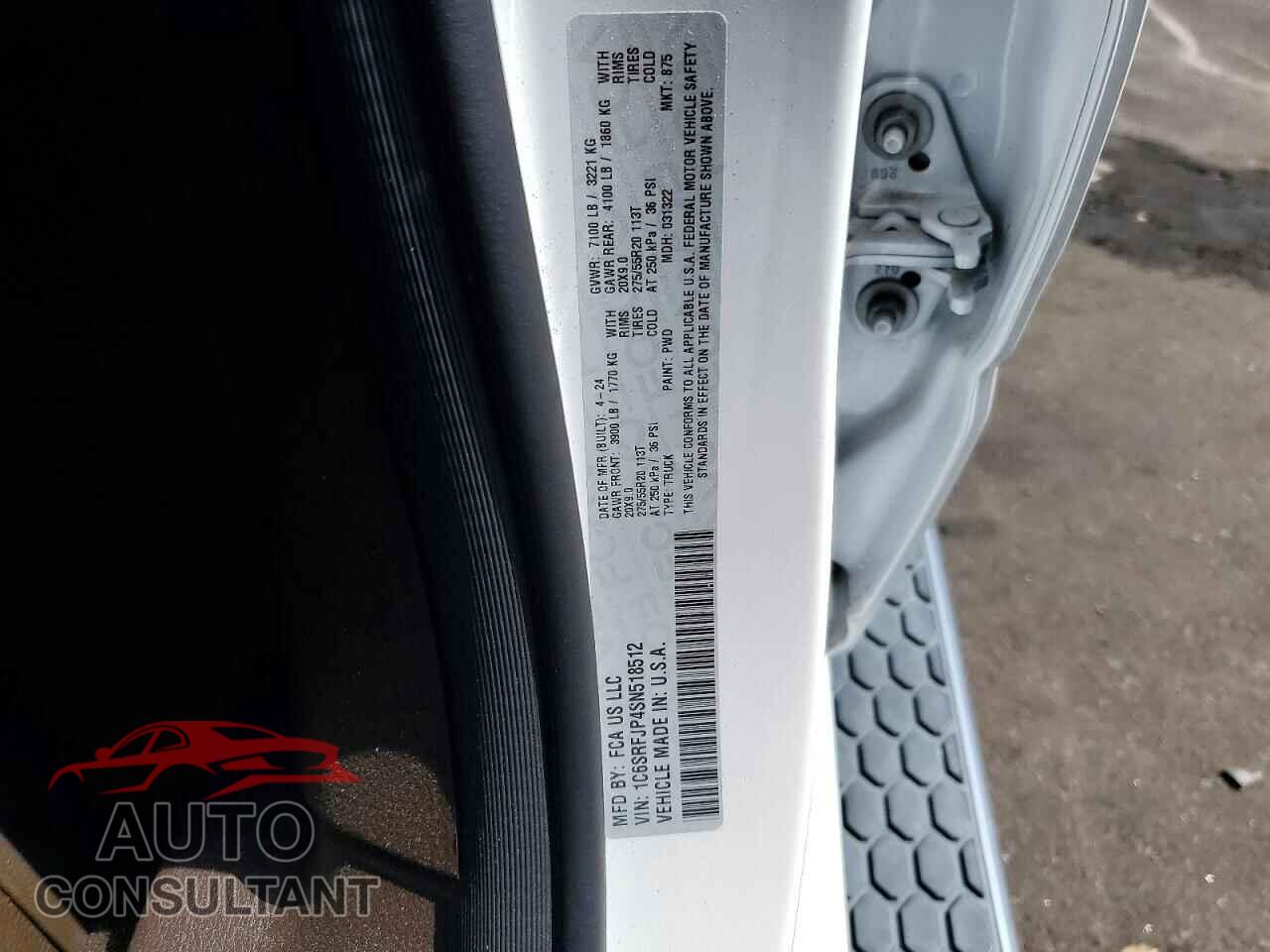RAM 1500 2025 - 1C6SRFJP4SN518512