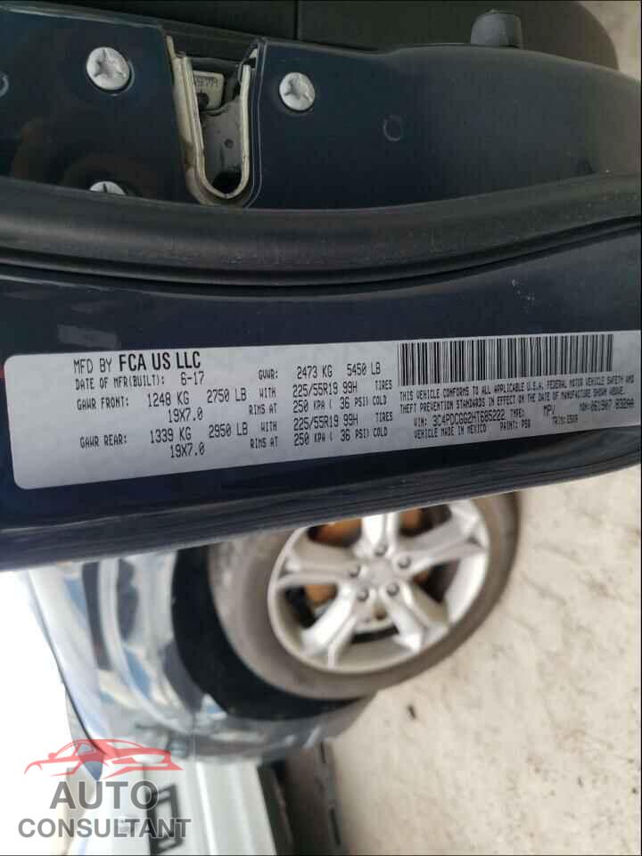 DODGE JOURNEY 2017 - 3C4PDCGG2HT685222