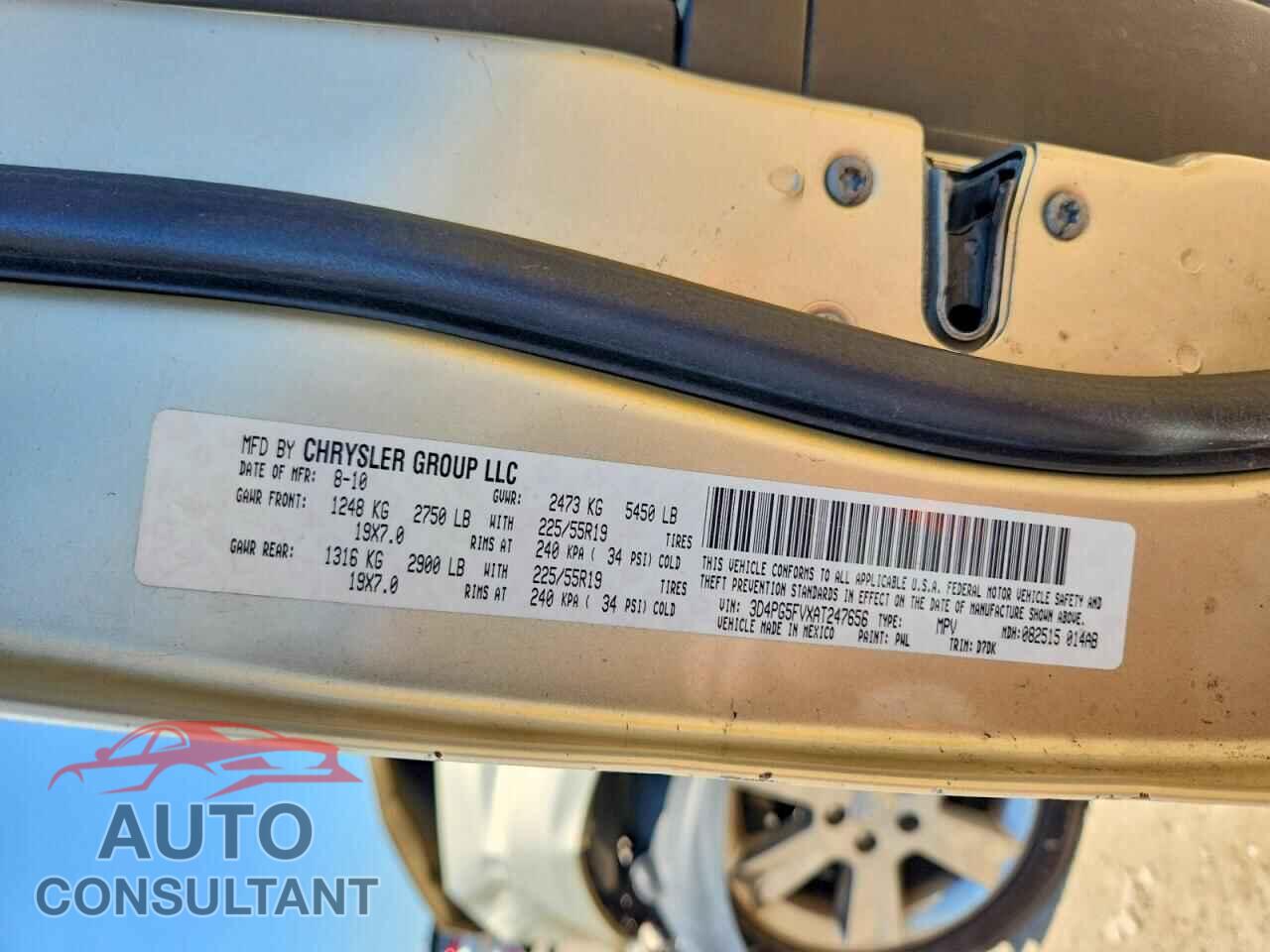 DODGE JOURNEY 2010 - 3D4PG5FVXAT247656