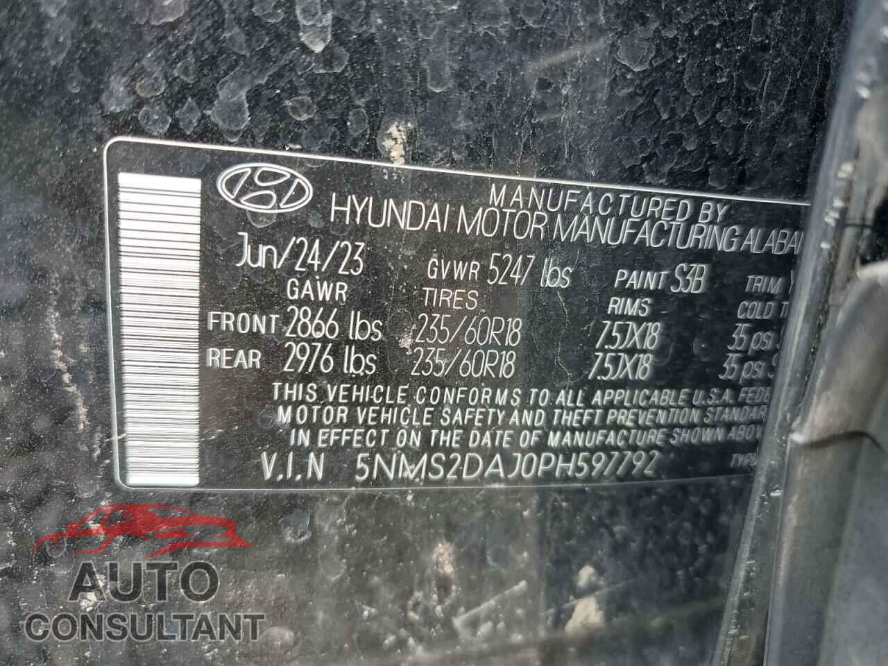 HYUNDAI SANTA FE 2023 - 5NMS2DAJ0PH597792