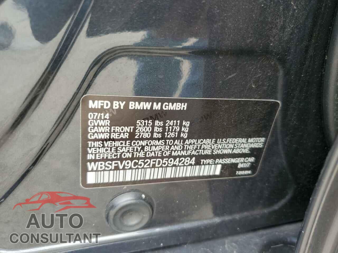 BMW M5 2015 - WBSFV9C52FD594284