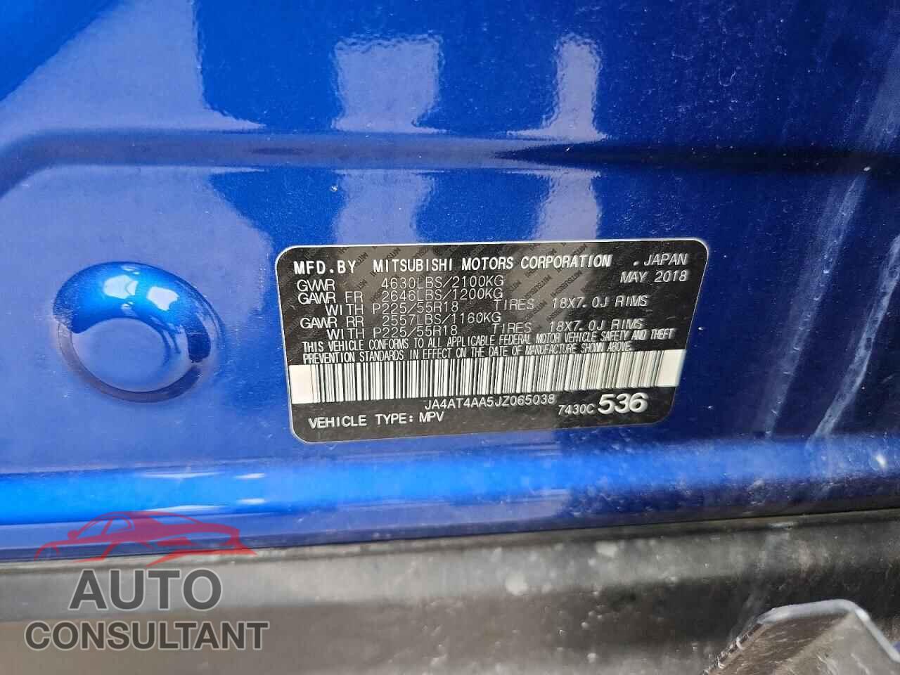 MITSUBISHI ECLIPSE 2018 - JA4AT4AA5JZ065038