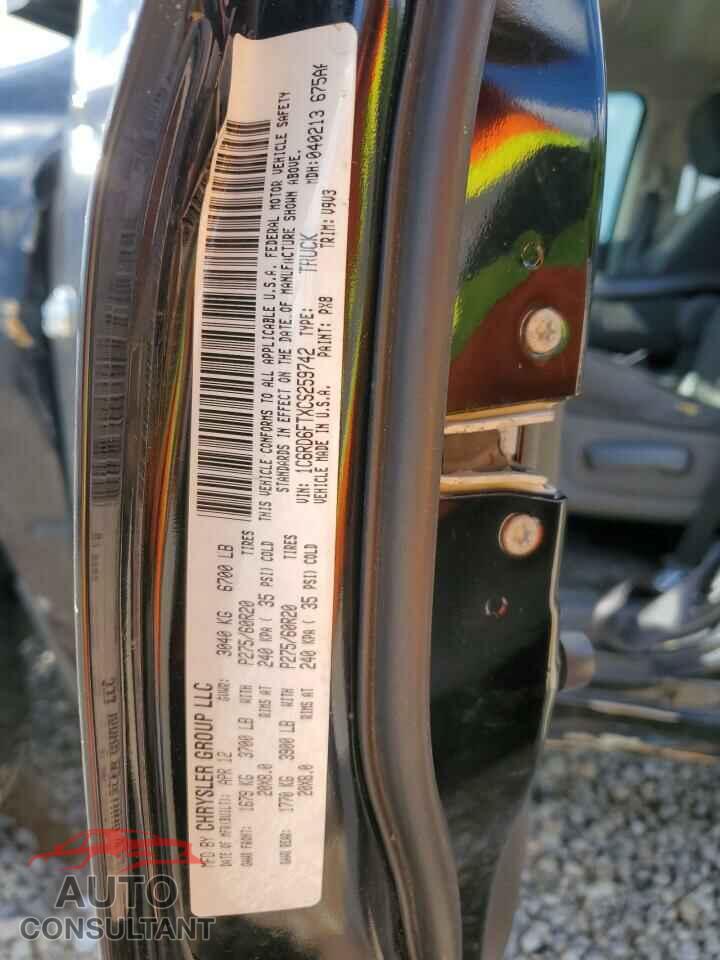 DODGE RAM 1500 2012 - 1C6RD6FTXCS259742