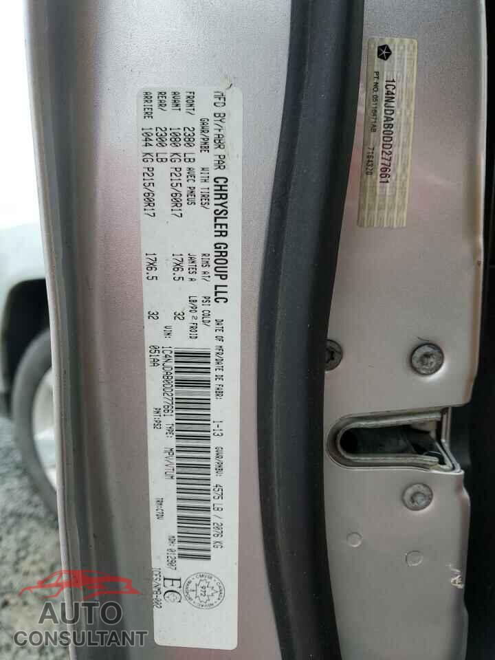 JEEP COMPASS 2013 - 1C4NJDAB0DD277661