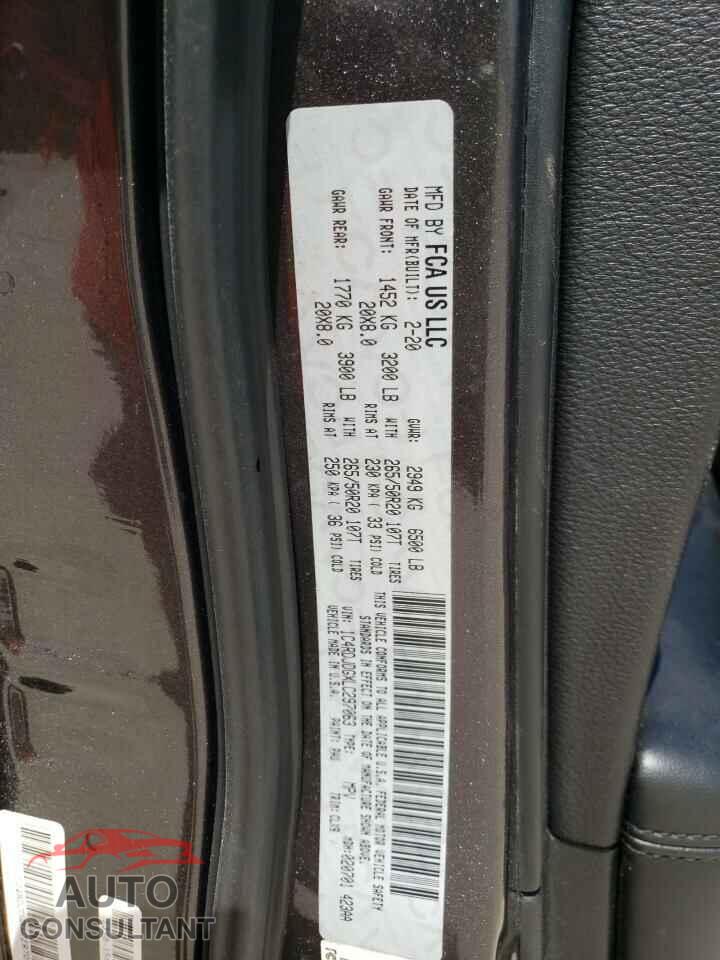 DODGE DURANGO 2020 - 1C4RDJDGXLC297063