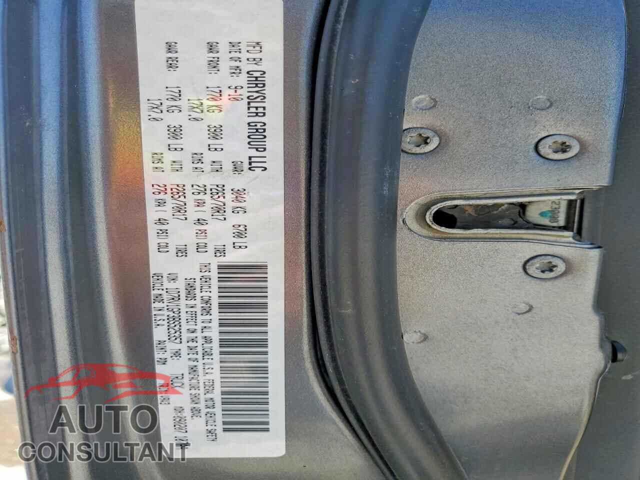 DODGE RAM 1500 2011 - 1D7RV1GP3BS525357