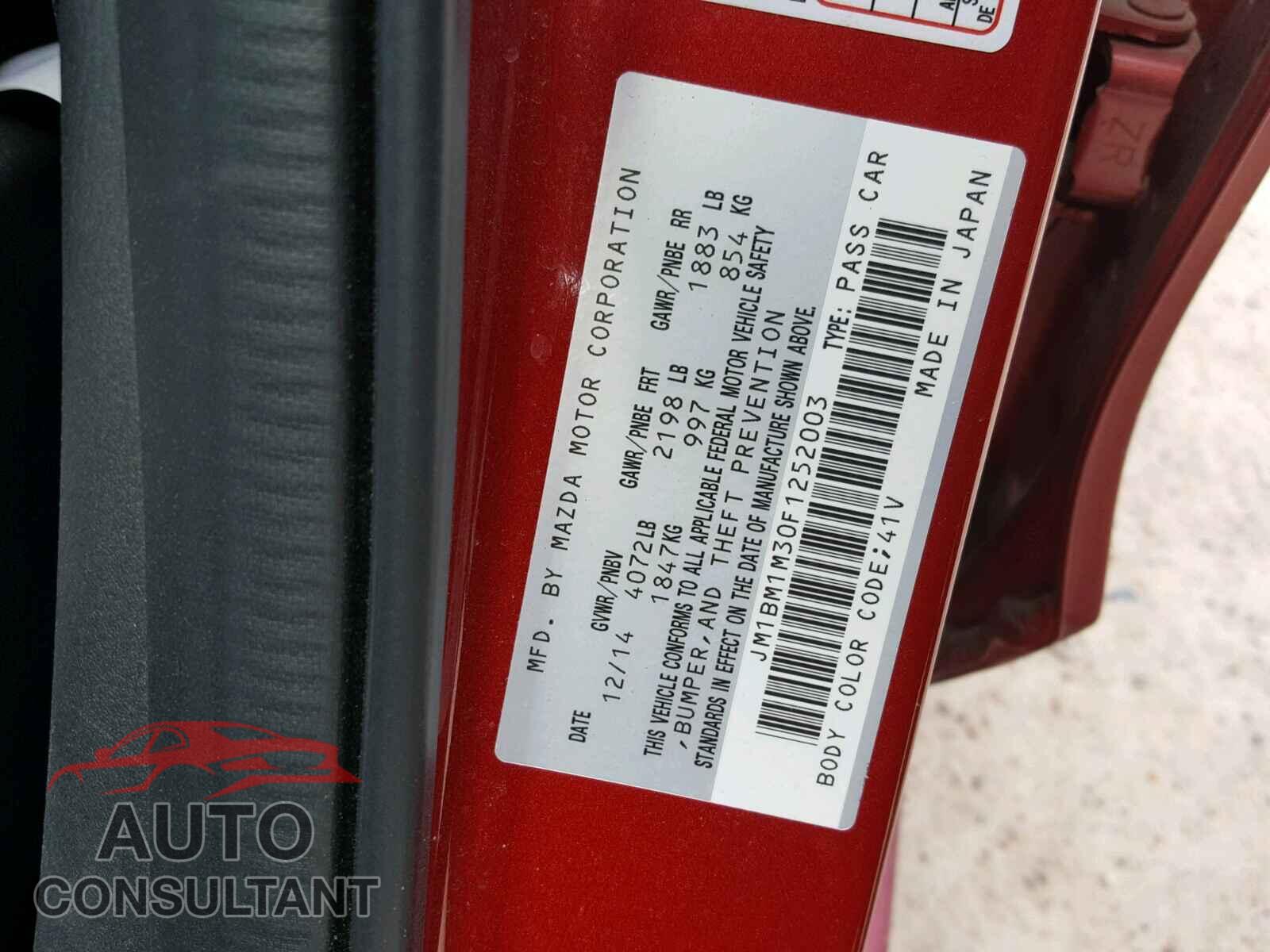 MAZDA 3 2015 - JM1BM1M30F1252003