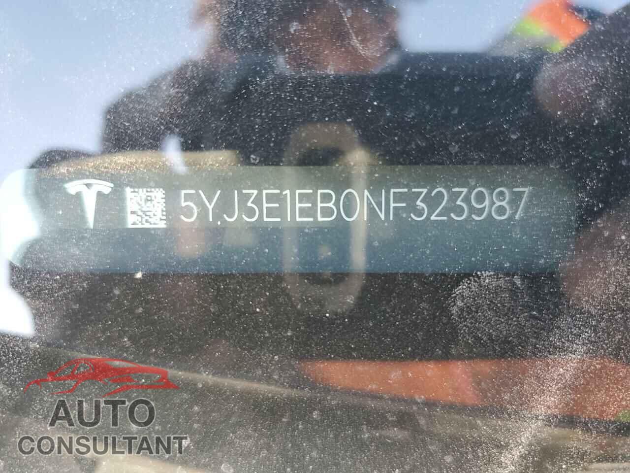 TESLA MODEL 3 2022 - 5YJ3E1EB0NF323987