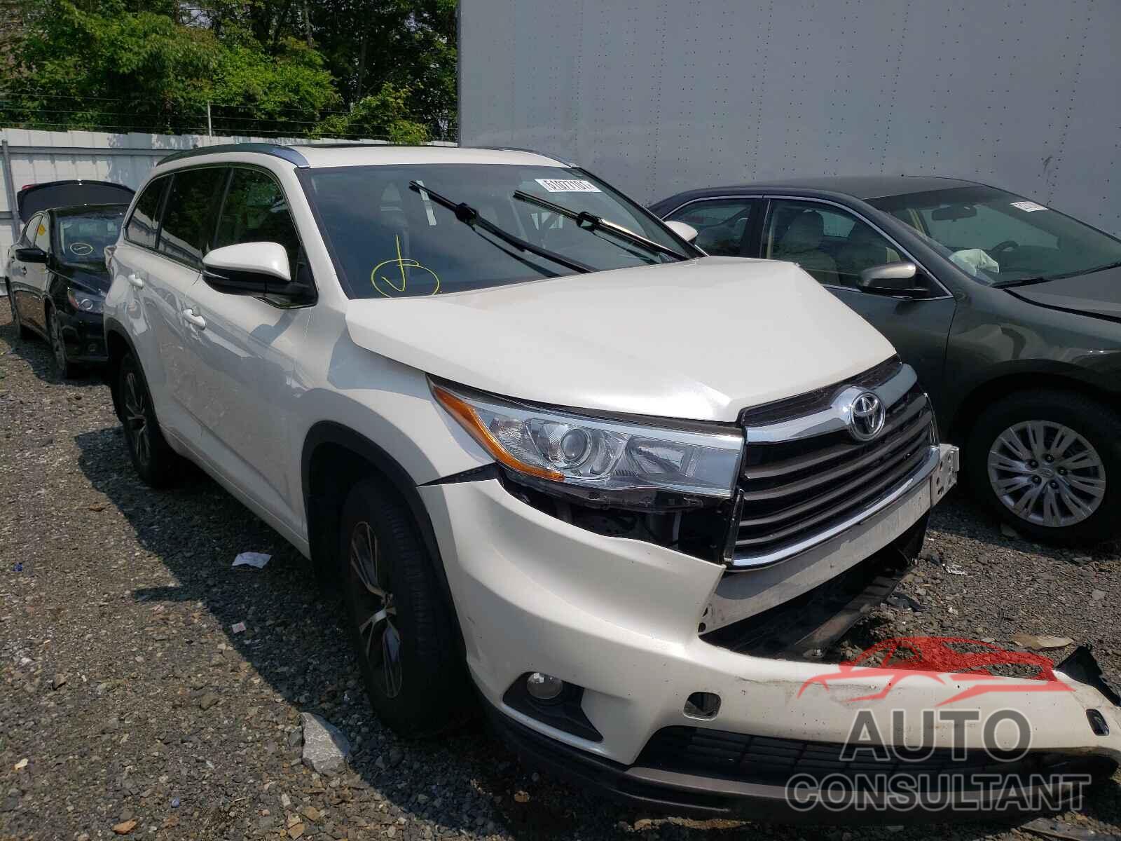 TOYOTA HIGHLANDER 2016 - 5TDJKRFH9GS284963