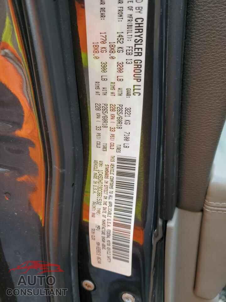 DODGE DURANGO 2013 - 1C4SDHDT9DC661532