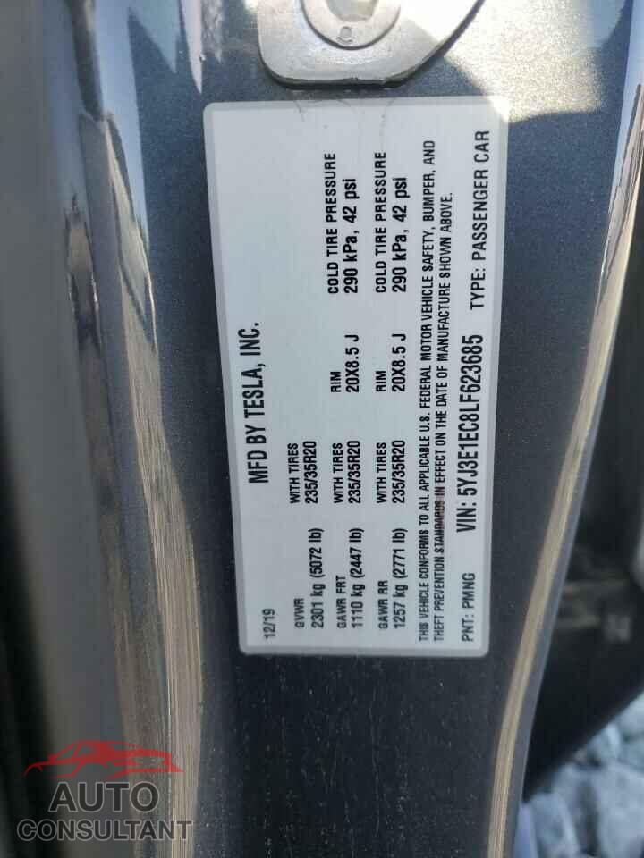 TESLA MODEL 3 2020 - 5YJ3E1EC8LF623685
