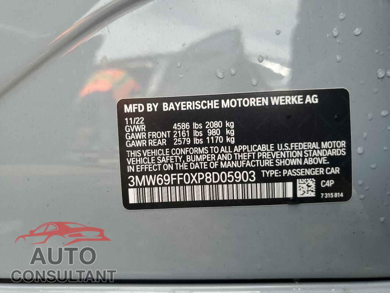 BMW 3 SERIES 2023 - 3MW69FF0XP8D05903