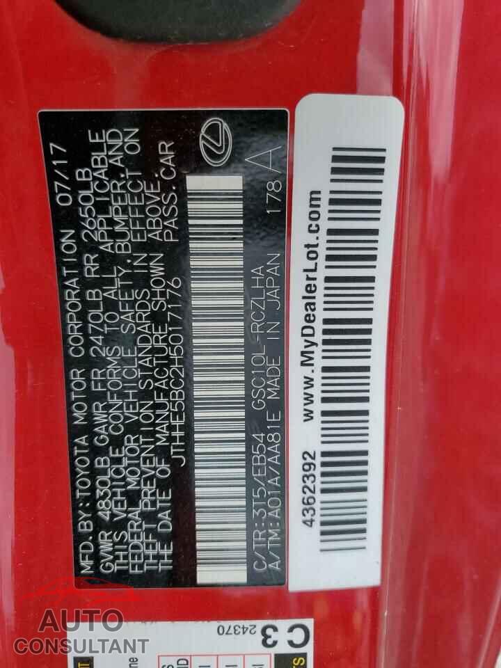 LEXUS RX350 2017 - JTHHE5BC2H5017176