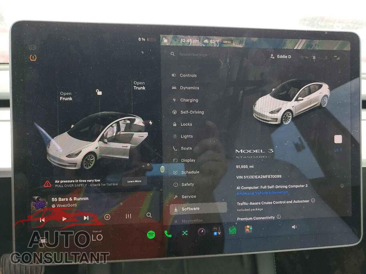TESLA MODEL 3 2021 - 5YJ3E1EA2MF870099