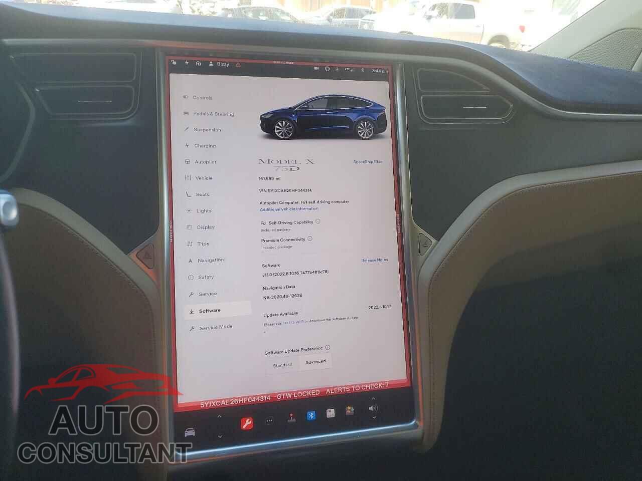 TESLA MODEL X 2017 - 5YJXCAE26HF044314