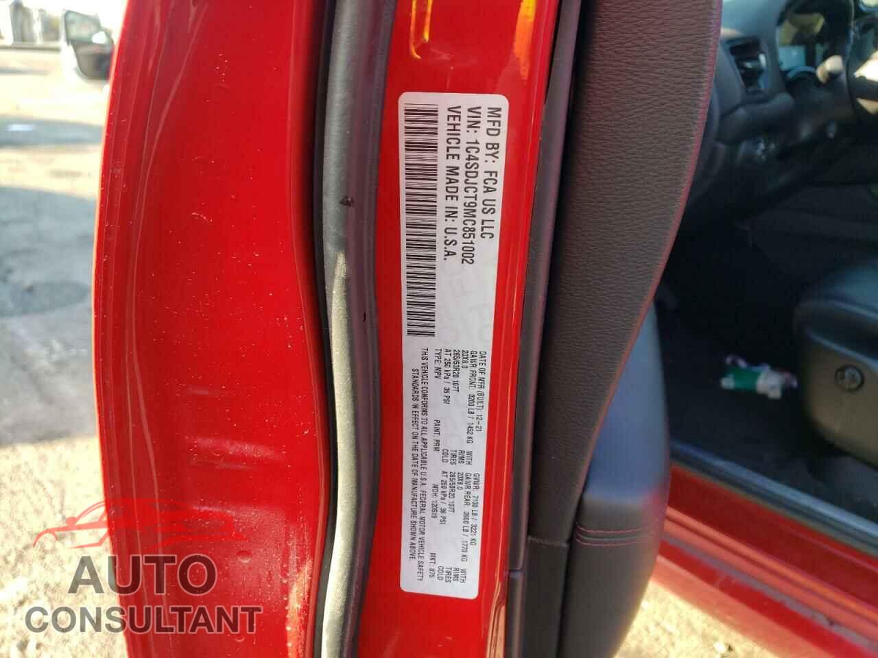 DODGE DURANGO 2021 - 1C4SDJCT9MC851002