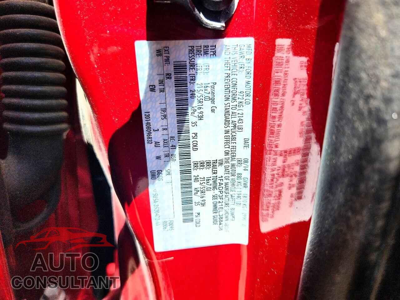 FORD FOCUS 2014 - 1FADP3F21EL388438