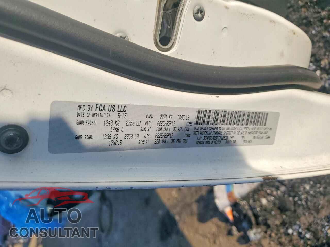 DODGE JOURNEY 2015 - 3C4PDCAB9FT712538