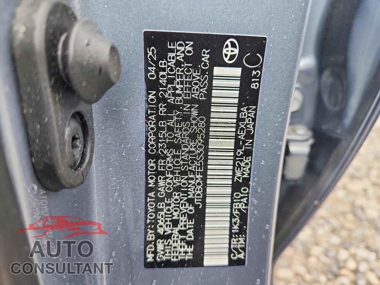 TOYOTA COROLLA 2025 - JTDBCMFE5S3095280