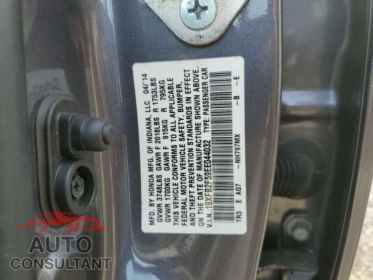 HONDA CIVIC 2014 - 19XFB2F59EE044032