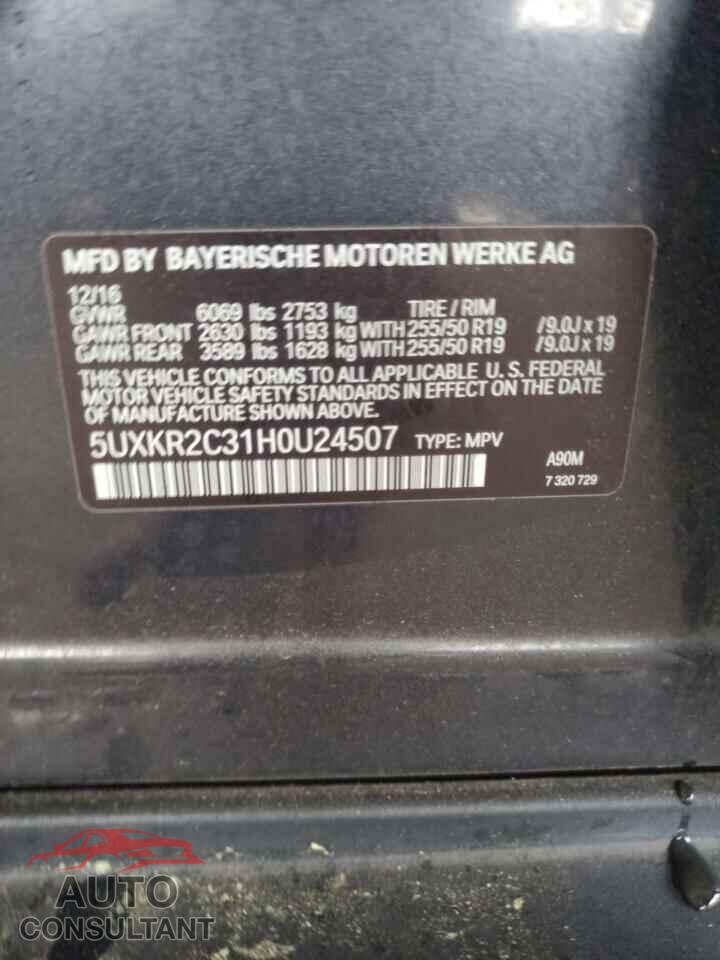 BMW X5 2017 - 5UXKR2C31H0U24507
