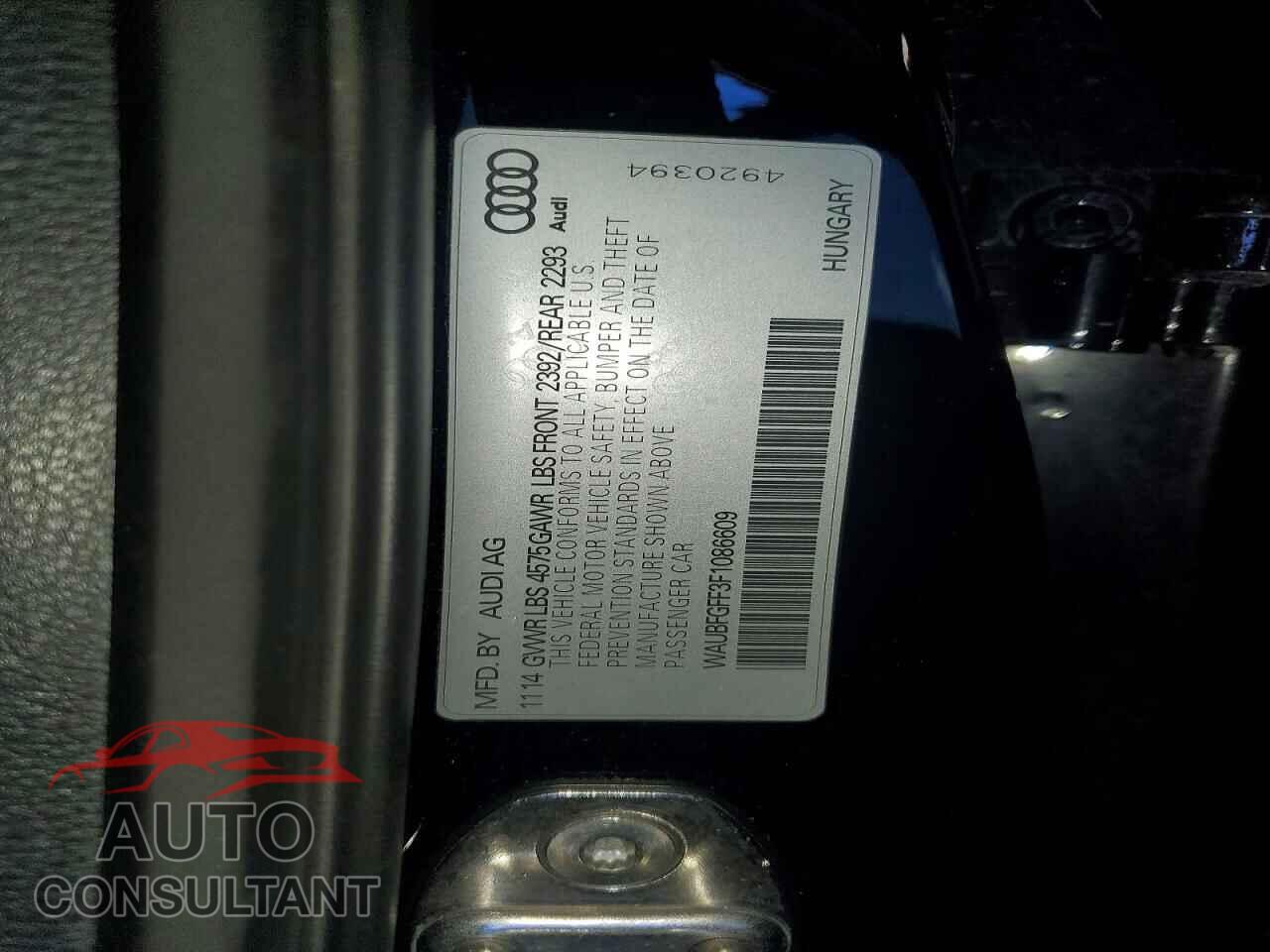 AUDI A3 2015 - WAUBFGFF3F1086609
