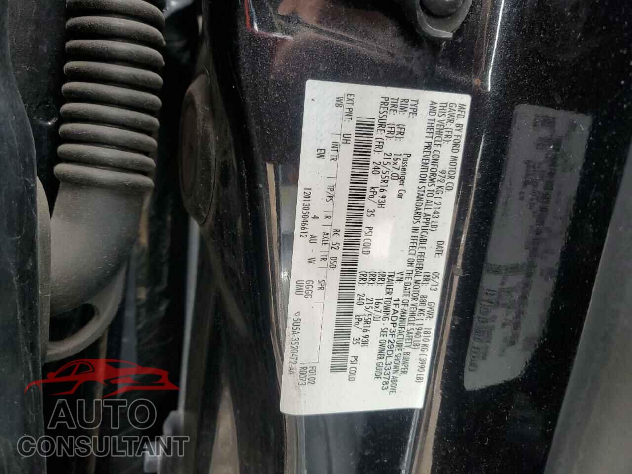 FORD FOCUS 2013 - 1FADP3F29DL333783