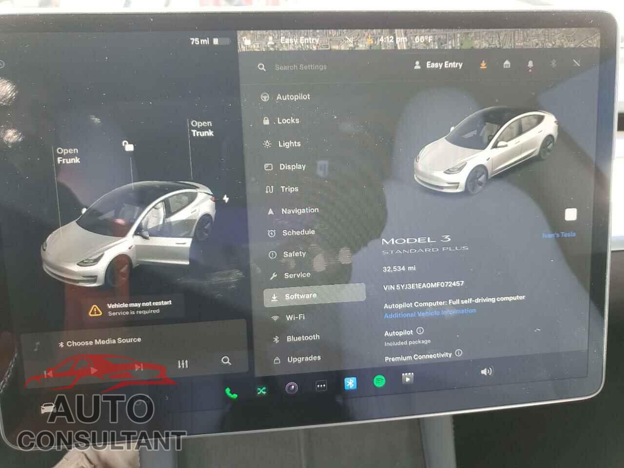 TESLA MODEL 3 2021 - 5YJ3E1EA0MF072457