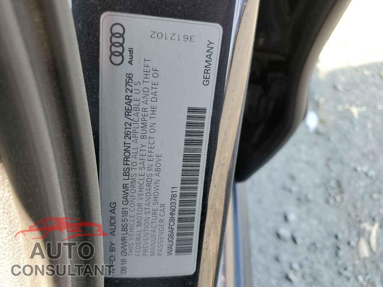 AUDI A6 2017 - WAUG8AFC8HN037811