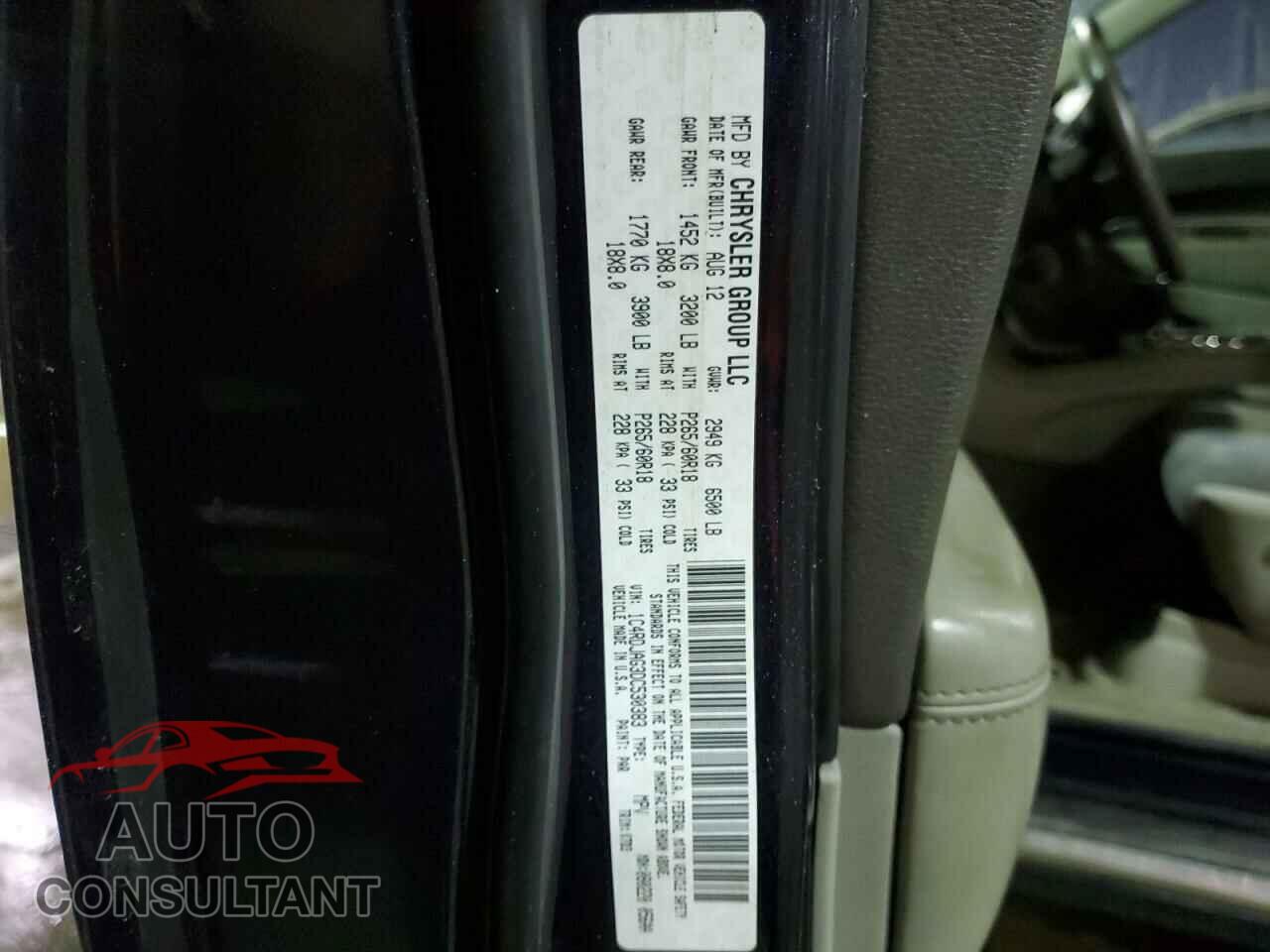 DODGE DURANGO 2013 - 1C4RDJAG3DC530383