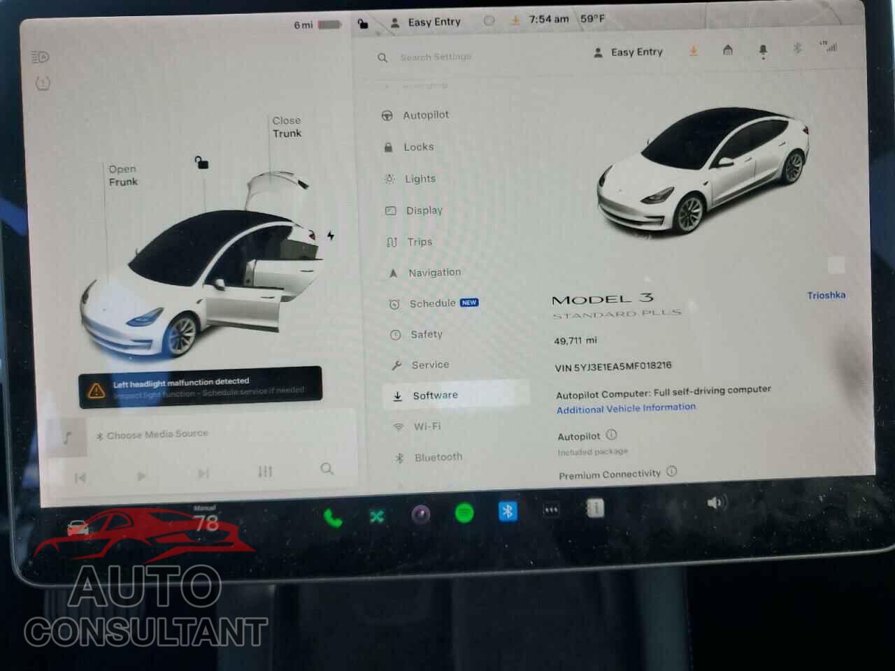 TESLA MODEL 3 2021 - 5YJ3E1EA5MF018216