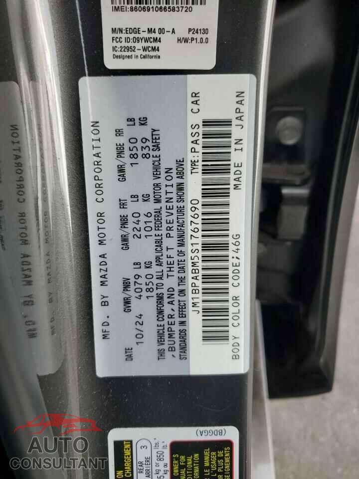 MAZDA 3 SELECT S 2025 - JM1BPABM5S1767690