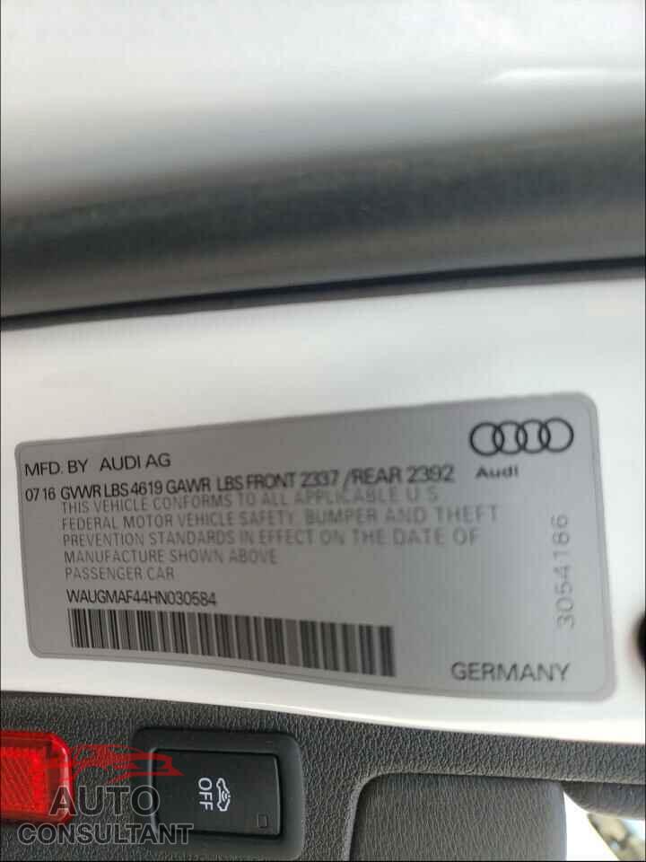 AUDI A4 2017 - WAUGMAF44HN030584
