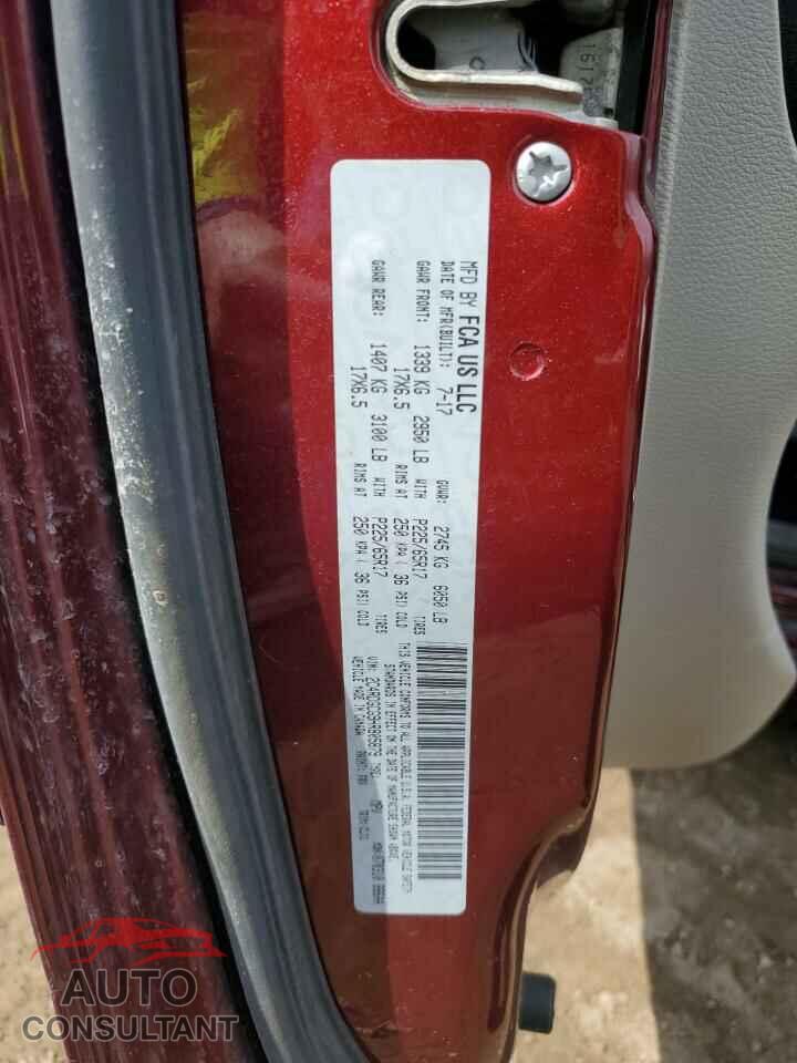 DODGE CARAVAN 2017 - 2C4RDGCG9HR805879